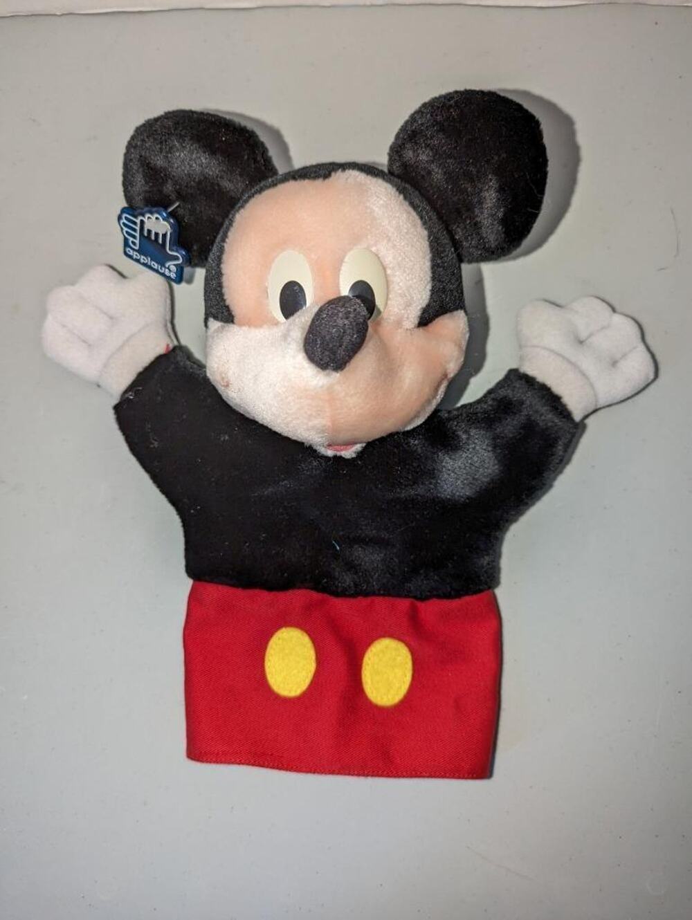 Applause Mickey Mouse 10" Stuffed Plush Hand Puppet -0823T13